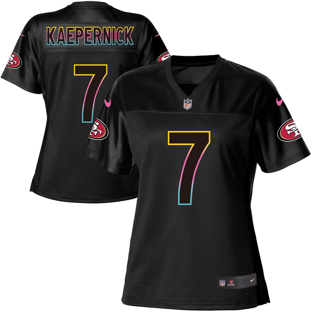 Women's Game Colin Kaepernick Nike Jersey Black - #7 Fashion NFL San Francisco 49ers